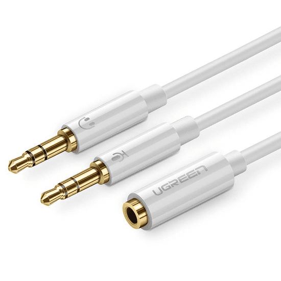 Ugreen 10790 audio kábel 0,2 M 2 x 3.5mm 3.5mm Fehér (10790)