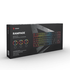 SAVIO Rampage Otemu (Red Switch) USB Gaming Billentyűzet - Angol (US) (GK-RAMPAGE RED)