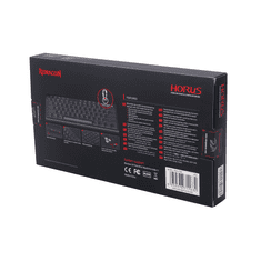 Redragon K632-RGB Horus (Red Switch) Vezetékes Gaming Mechanikus Billentyűzet - Angol (US) (K632-RGB)
