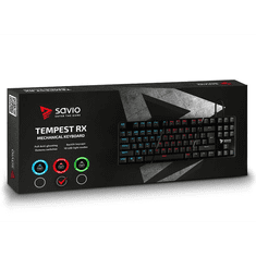 SAVIO Tempest RX Outemu RED USB Mechanikus Gaming Billentyűzet EU - Fekete (SAVGK-TEMPEST RED)