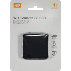 1TB Elements SE USB 3.0 Külső SSD - Fekete (WDBAYN0010BBK-WESN)