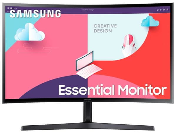 irodai monitor Samsung S366C LED 27 hüvelykes LS27C366EAUXEN szélesvásznú ívelt 1800 R 16:9 hdmi vga amd freesync 16.7M hdmi vga amd freesync 16.7M