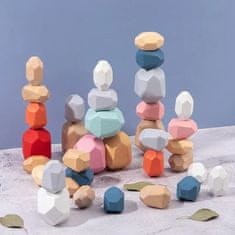 Sofistar Montessori fából készült játék - Balanszírozó kövek