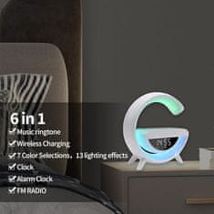 Hitelektro 3 az 1-ben LED RGB bluetooth hangszórós ébresztőóra és töltő