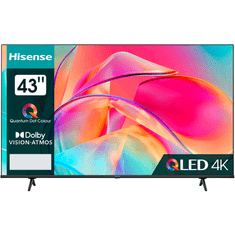 Hisense 43E77KQ televízió 109,2 cm (43") 4K Ultra HD Smart TV Fekete 250 cd/m² (43E77KQ)