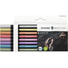 Schneider Paint-it 020 1-2mm Akril marker készlet - Vegyes színek (8 db / csomag) (ML02011502)