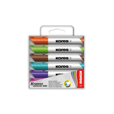 KORES K-Marker 1-3mm Tábla- és flipchart marker készlet - 6 különböző szín (20803)