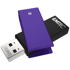 Emtec 8GB C350 Brick USB 2.0 Pendrive - Fekete/Lila (ECMMD8GC352)