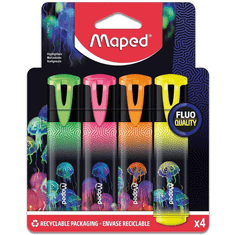 Maped Deepsea Paradise Fluo Peps 1-5mm Szövegkiemelő készlet - Vegyes színek (4 db / csomag) (740710)