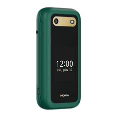 Nokia 2660 Flip 48MB/128MB Dual SIM Kihajtható Mobiltelefon - Zöld + Domino Quick SIM kártya csomag (2660 4G FLIP DS, GREEN DOMINO)