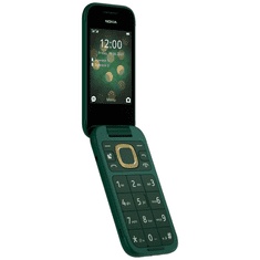 Nokia 2660 Flip 48MB/128MB Dual SIM Kihajtható Mobiltelefon - Zöld + Domino Quick SIM kártya csomag (2660 4G FLIP DS, GREEN DOMINO)
