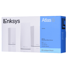 Linksys Atlas 6 Kétsávos (2,4 GHz / 5 GHz) Wi-Fi 6 (802.11ax) Fehér 3 Belső (MX2003-KE)