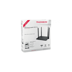 Thomson THWR1200 vezetéknélküli router Gigabit Ethernet Kétsávos (2,4 GHz / 5 GHz) Fekete (THWR1200)