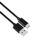 USB-A apa - USB-C apa Adat- és töltőkábel - Fekete (3m) (CX-133)
