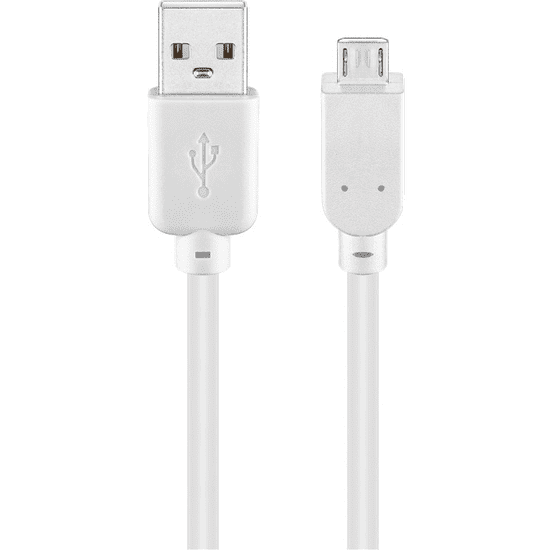 Goobay 96190 USB-A apa - Micro USB apa 2.0 Adat és töltőkábel - Fehér (0.15m) (96190)