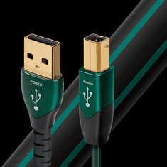 Forest USB 2.0-A apa - USB-B apa Összekötő kábel 1.5m - Fekete/Zöld (USBFOR01.5)