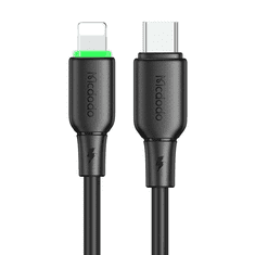 Mcdodo CA-4761 USB-C apa - Lightning apa 2.0 Adat és töltőkábel - Fekete (1.2m) (CA-4761)