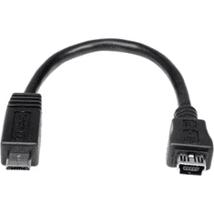 Startech StarTech.com UUSBMUSBMF6 USB kábel 0,15 M Mini-USB B Micro-USB A Fekete