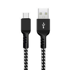 Maclean MCE471 USB-A apa - USB-c apa Adat és Töltőkábel - Fekete (1m) (MCE471)