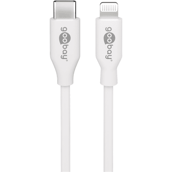 Goobay 39448 USB-C apa - Lightning apa 2.0 Adat és töltőkábel - Fehér (2m) (39448)