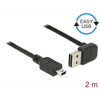 83544 USB 2.0-A apa - USB 2.0 mini-B apa Összekötő kábel 2m - Fekete (83544)