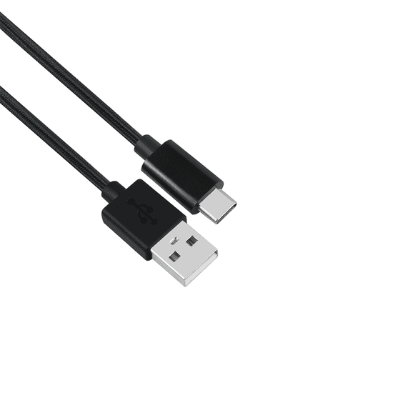 Stansson CZ-240-D USB-A apa - USB-C apa 2.0 Adat és töltőkábel - Fekete (3m) (CZ-240-D)