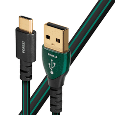 Forest USB 2.0-A apa - USB-C Adatkábel 0.75m - Fekete/Zöld (USBFOR20.75CA)