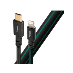 Forest USB 2.0-C apa - Lightning apa Összekötő kábel 1.5m - Fekete/Zöld (LTNUSBCFOR01.5)