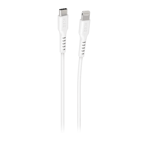 SBS TECABLELIGTC3W USB-C apa - Lightning apa 2.0 Adat és töltőkábel - Fehér (3m)