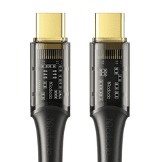 Mcdodo CA-2112 USB-C apa - USB-C apa 2.0 Adat és töltő kábel - Fekete (1.8m) (CA-2112)