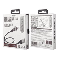 REMAX Zigie Series RC-102I USB-A apa - Lightning apa 2.0 Adat és töltőkábel - Fekete (1.2m) (RC-102I BLACK)