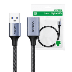 Ugreen 25285 US115 USB Type-A apa - USB Type-A anya 3.0 Hosszabbító kábel - Fekete (5m) (25285)