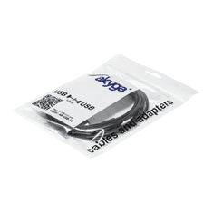 Akyga USB-A apa - USB-A apa Adat- és töltőkábel 1.8m - Fekete