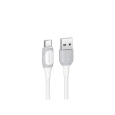 USAMS Jelly Series USB-A apa - USB-C apa 2.0 Adat és töltőkábel - Fehér (1m) (SJ596USB02)