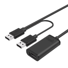 Unitek Y-279 USB 2.0 Aktív hosszabbító kábel 20m - Fekete (Y-279)
