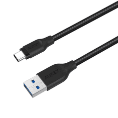 Aukey USB 3.0-A apa - USB 3.0-C apa Adat- és töltőkábel 1.2m - Fekete (CB-AC1)