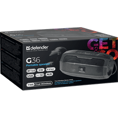 Defender G36 Hordozható bluetooth hangszóró - Fekete (65036)