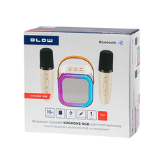 Blow Karaoke RGB Hordozható bluetooth hangszóró - Fehér (30-358#)