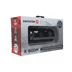 SWISSTEN X-Boom Hordozható bluetooth hangszóró - Fekete (SW-XBOOM-BK)