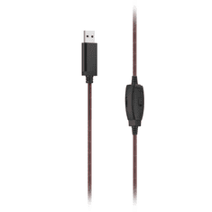 Hama HS-USB400 V2 Headset Vezetékes Fejpánt Iroda/telefonos ügyfélközpont USB A típus Fekete, Vörös (139937)