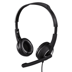 Hama Essential HS 300 Headset Vezetékes Fejpánt Hívás/zene Szürke (53982)