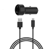 Xqisit autós töltő USB-A aljzat (5V/2.4A, gyorstöltő + microUSB kábel) fekete (31527) (31527)
