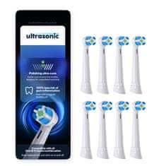 Ultrasonic iO UltraClean Cserefejek Oral-B iO-hoz, 8 db, fehér