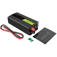 Green Cell KFZ Spannungswandler Power Inverter 12V > 230V 500W/1000W USB/Steckdose/Display Black (INVGC12P500LCD)