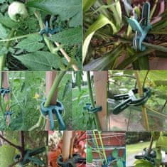 PrimePick Növényrögzítő csipeszek, hasznos és tartós bilincsek függőleges növekedéshez, kültéri vagy beltéri használatra, támogatás paradicsomnak, orchideáknak, rózsáknak, két méretben, (20 darab), ClampsGarden