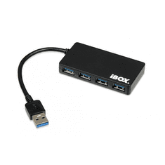 iBOX IUH3F56 USB 3.0 HUB (4 port) Fekete (IUH3F56)