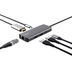 Trust Dalyx USB C-típus 1000 Mbit/s Ezüst (24968)