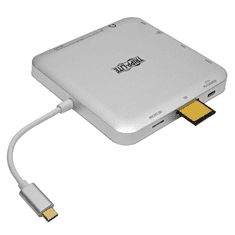 EATON Tripp Lite U442-DOCK2-S dokkoló állomás és port replikátor Vezetékes USB 3.2 Gen 2 (3.1 Gen 2) Type-C Ezüst (U442-DOCK2-S)