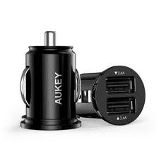 Aukey Autós 2xUSB Flush-fit töltő (5V / 4.8A) (CC-S1)