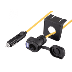SAL SA 144 Autós töltő/hosszabbító, USB+12V, 3.6m Fekete/Sárga (SA 144)